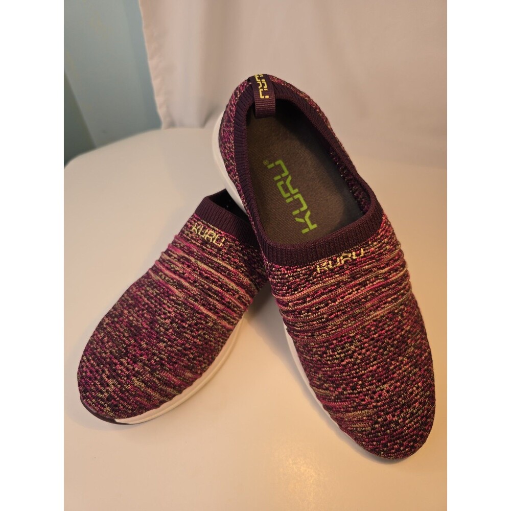 Kuru Stride Shoes Women's Size 10 Purple Mesh Knit Slip On Walking Sneakers EU41